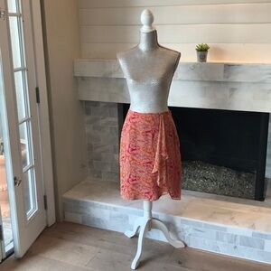 Richard Malcolm Flirty Floral Silk Skirt 6 EUC